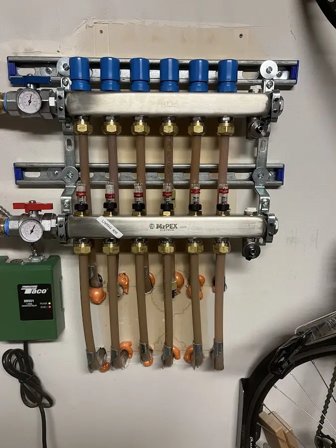 Plumber performing Gas Line Installation at a residential property in Scio